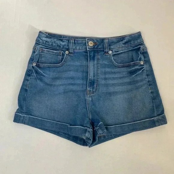 American Eagle STRETCH DENIM MOM SHORTS - Picture 1 of 8